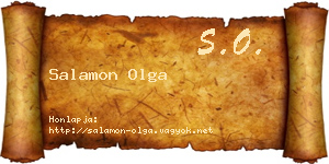 Salamon Olga névjegykártya